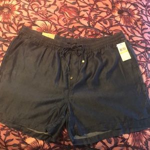 Max Jeans Drawstring Short Dark Blue 22W
